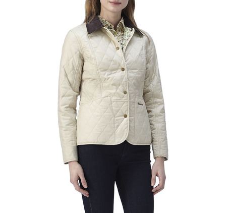 Barbour cream quilted jacket deals